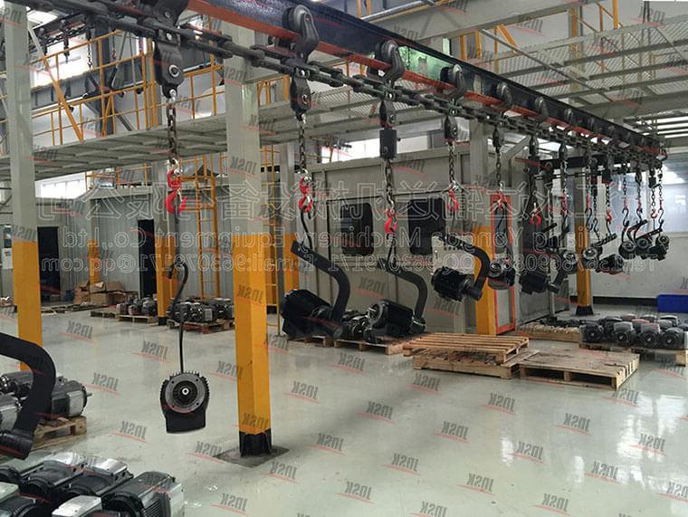 Motor coating production line